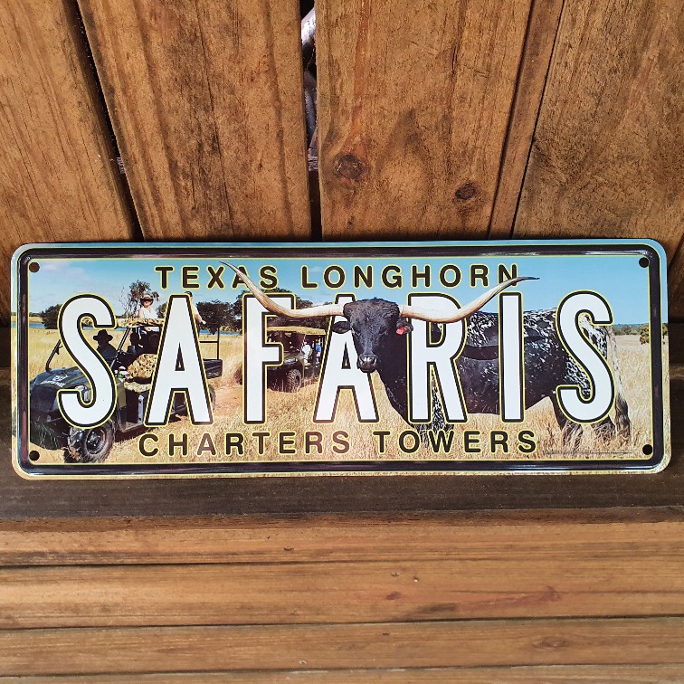 Texas Longhorn Safaris number plate